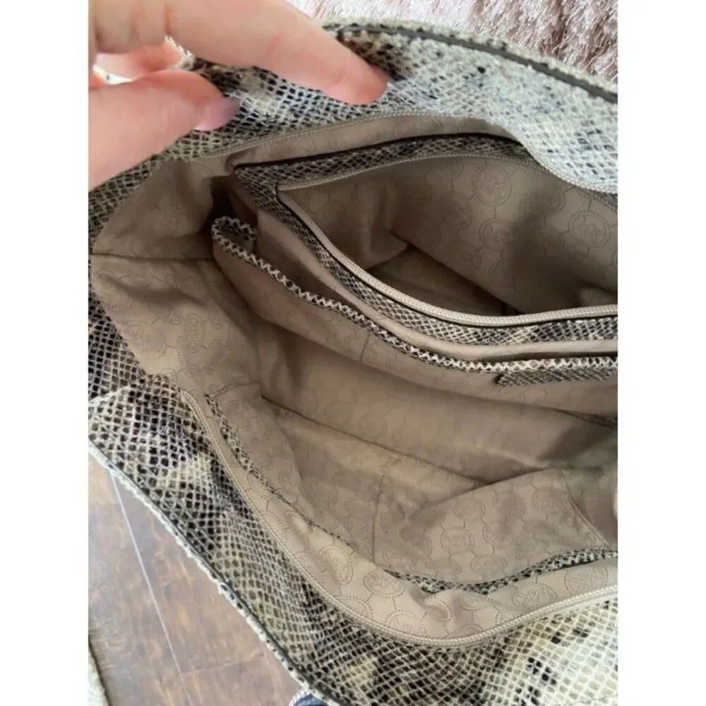 Michael Kors Snakeskin Leather Animal Print Purse Shoulder Bag